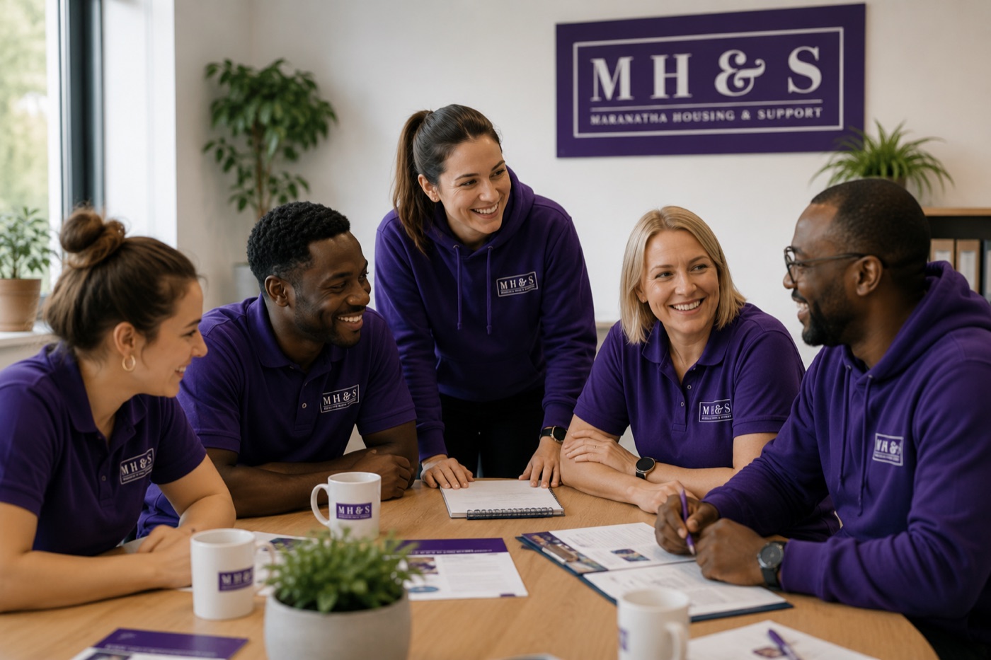 The Maranatha Housing and Support team in a team meeting